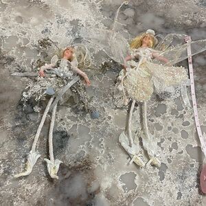 Rachel Zoe Silver and Cream Holiday Fairy Decor Each $25